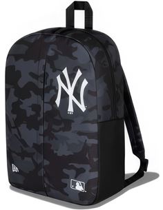 New York Yankees MLB Camo Print Backpack in Black and White