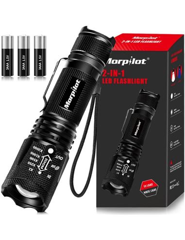 MORPILOT TACTICAL AND UV FLASHLIGHT 2IN1 500LM LED